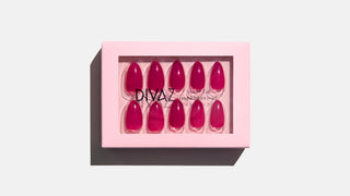 Fuchsia, set de unghii false press-on cu aspect de gel