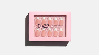 Lace French, set de unghii false press-on cu aspect de gel