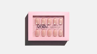 Nude Perlato, set de unghii false press-on cu aspect de gel
