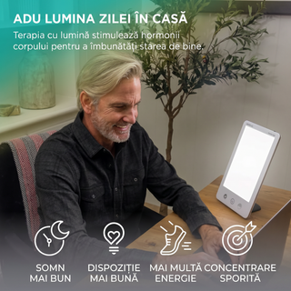 Verilux HappyLight Luxe — Lampă terapie cu lumină 10.000 Lux