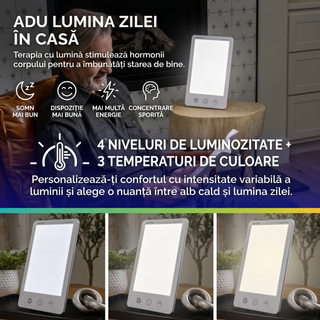 Verilux HappyLight Luxe — Lampă terapie cu lumină 10.000 Lux