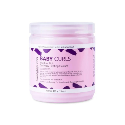 Aunt Jackie’s Kids – Baby Curls Moisture Rich Curling & Twisting Custard, crema pentru bucle sau stiluri protectoare 426 g
